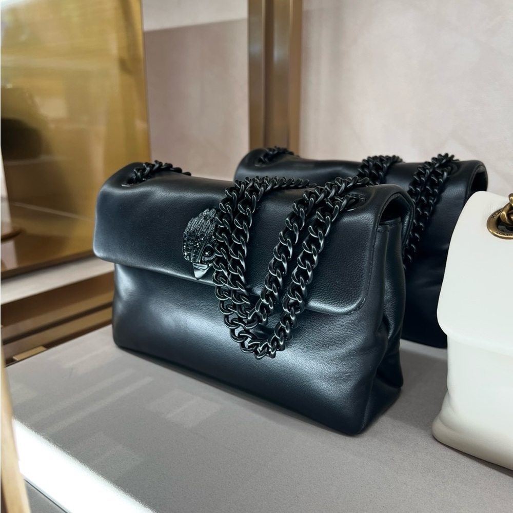 New! Kurt Geiger KEW Mini Leather Bag black on black